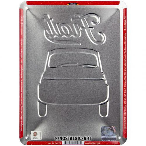 Blechschild Fiat blau 3